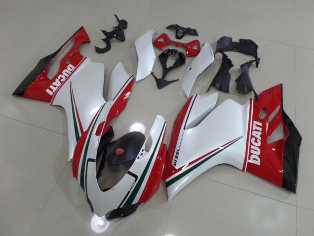 Inexpensive 2011-2014 White Red Ducati 1199 Motorcycle Fairing Kits Inexpensive 2011-2014 White Red Ducati 1199 Motorcycle Fairing Kits