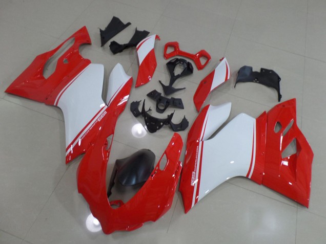 Inexpensive 2011-2014 Red White Ducati 1199 Motorbike Fairing Inexpensive 2011-2014 Red White Ducati 1199 Motorbike Fairing