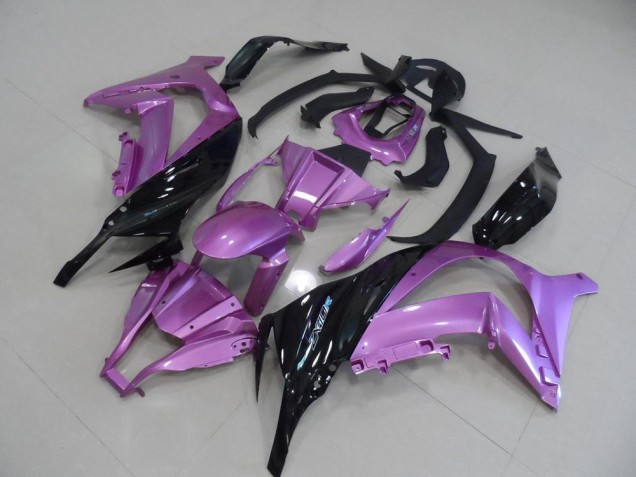 Inexpensive 2011-2015 Pink and Black Kawasaki ZX10R Motorcycle Fairings Kit