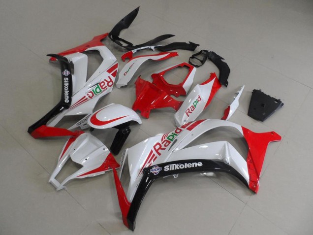 Inexpensive 2011-2015 Red and White Rapid Kawasaki ZX10R Motorcylce Fairings Inexpensive 2011-2015 Red and White Rapid Kawasaki ZX10R Motorcylce Fairings