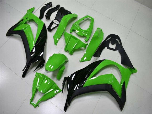 Inexpensive 2011-2015 Green Black Kawasaki ZX10R Replacement Fairings
