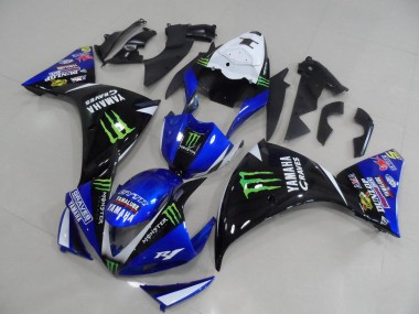 Inexpensive 2012-2014 Blue Black Monster Yamaha YZF R1 Motorcycle Fairing Kits