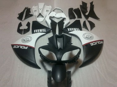 Inexpensive 2012-2014 Matte Black White Yamaha YZF R1 Motorcycle Fairing