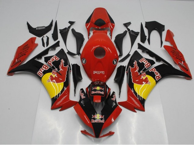 Inexpensive 2012-2016 Black Red Bull Honda CBR1000RR Motorcycle Fairing