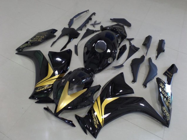 Inexpensive 2012-2016 Glossy Black Gold Sticker Honda CBR1000RR Bike Fairings