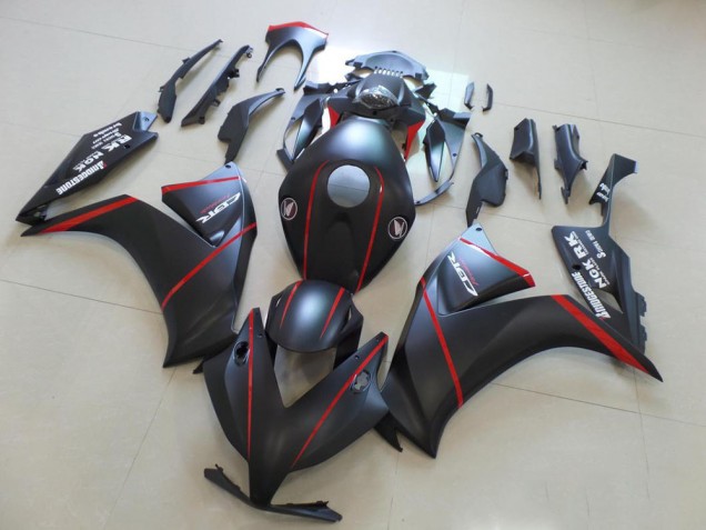 Inexpensive 2012-2016 Matte Bladk with Red Stripe Honda CBR1000RR Motorcycle Fairings Kits