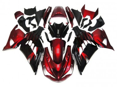 Inexpensive 2012-2021 Red Black Kawasaki ZX14R ZZR1400 Motorbike Fairings
