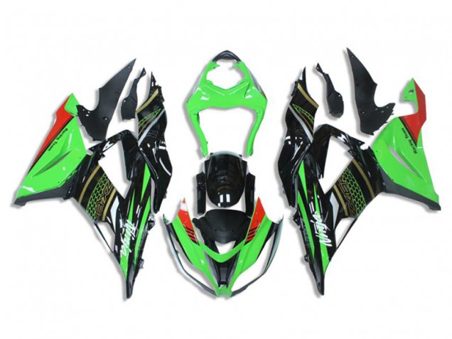 Inexpensive 2013-2018 Green Black Kawasaki ZX6R Bike Fairing Kit Inexpensive 2013-2018 Green Black Kawasaki ZX6R Bike Fairing Kit