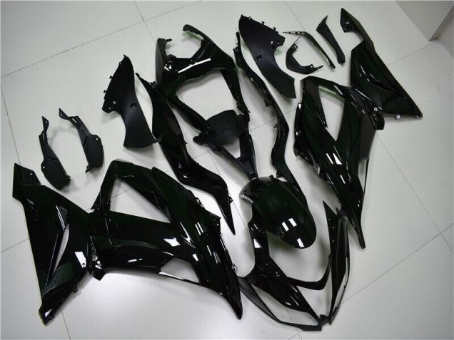 Inexpensive 2013-2018 Glossy Black Kawasaki ZX6R Motorcycle Fairings Kit