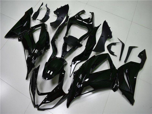 Inexpensive 2013-2018 Glossy Black Kawasaki ZX6R Motorcycle Fairings Kit