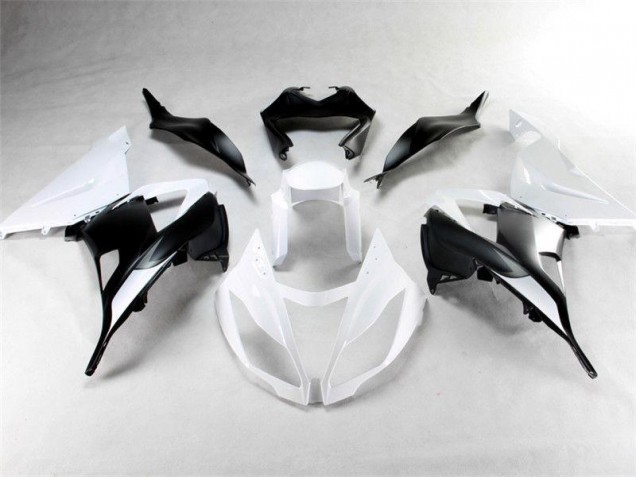 Inexpensive 2013-2018 White Black Kawasaki ZX6R Motorbike Fairings Inexpensive 2013-2018 White Black Kawasaki ZX6R Motorbike Fairings