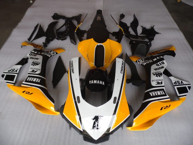 Inexpensive 2015-2019 Yellow White Black Yamaha YZF R1 Motorbike Fairing Kits Inexpensive 2015-2019 Yellow White Black Yamaha YZF R1 Motorbike Fairing Kits