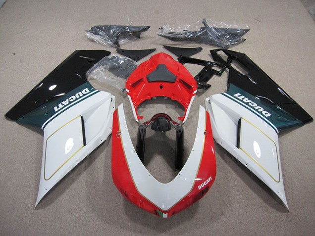 Inexpensive 2007-2014 White Red Ducati 1098 848 Motorcylce Fairings Inexpensive 2007-2014 White Red Ducati 1098 848 Motorcylce Fairings