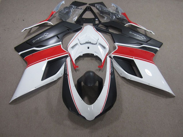 Inexpensive 2007-2014 White Red Black Marvic Ducati 848 Motorcycle Fairings Kit Inexpensive 2007-2014 White Red Black Marvic Ducati 848 Motorcycle Fairings Kit