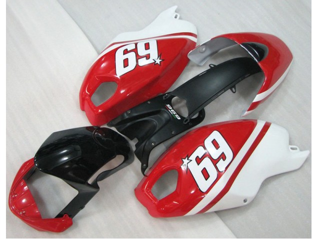 Inexpensive 2008-2012 Black Red White 69 Ducati Monster 696 Moto Fairings