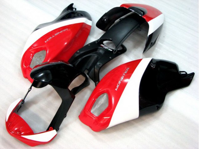 Inexpensive 2008-2012 Black Red White Monster Ducati Monster 696 Motorcyle Fairings