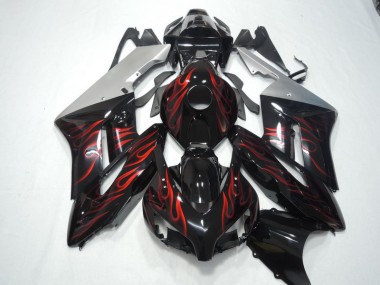 Inexpensive 2004-2005 Black Red Flame Honda CBR1000RR Motorbike Fairing