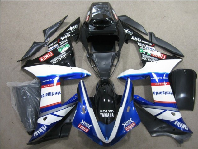 Inexpensive 2004-2005 Black White Blue Sterilgarda Volvo Honda CBR1000RR Motorcycle Fairings Kit
