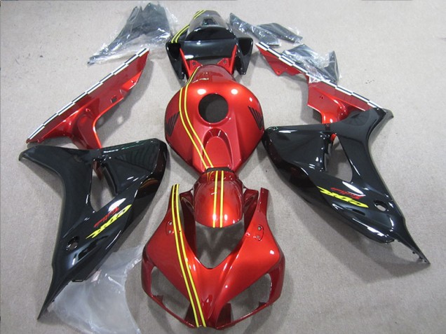 Inexpensive 2006-2007 Black Red Yellow Honda CBR1000RR Motorcycle Replacement Fairings