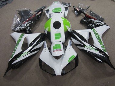 Inexpensive 2006-2007 White Green Hannspree Honda CBR1000RR Motorcycle Fairing