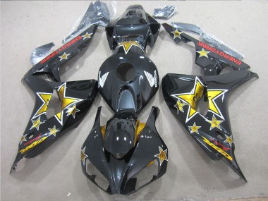 Inexpensive 2006-2007 Black Yellow ENERGY DRINK Honda CBR1000RR Bike Fairing