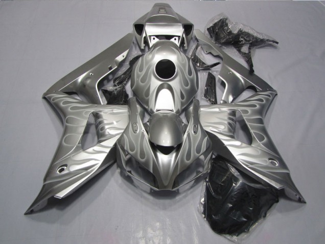 Inexpensive 2006-2007 Silver Flame Honda CBR1000RR Bike Fairings Inexpensive 2006-2007 Silver Flame Honda CBR1000RR Bike Fairings