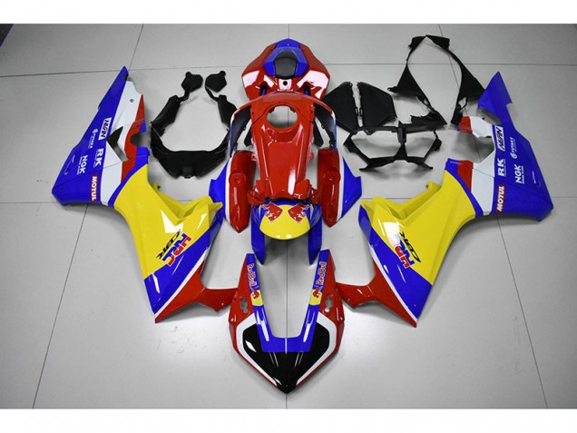 Inexpensive 2017-2020 Red Yellow Blue HRC Red Bull Honda CBR1000RR Bike Fairing