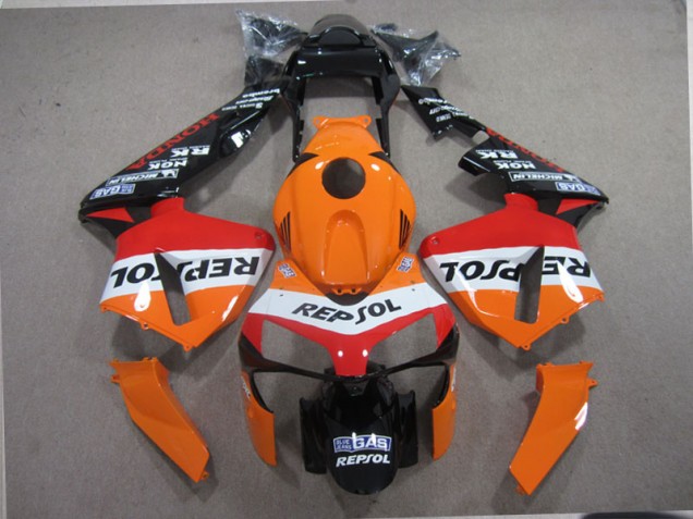Inexpensive 2003-2004 Orange Black Repsol Honda CBR600RR Motorcylce Fairings Inexpensive 2003-2004 Orange Black Repsol Honda CBR600RR Motorcylce Fairings