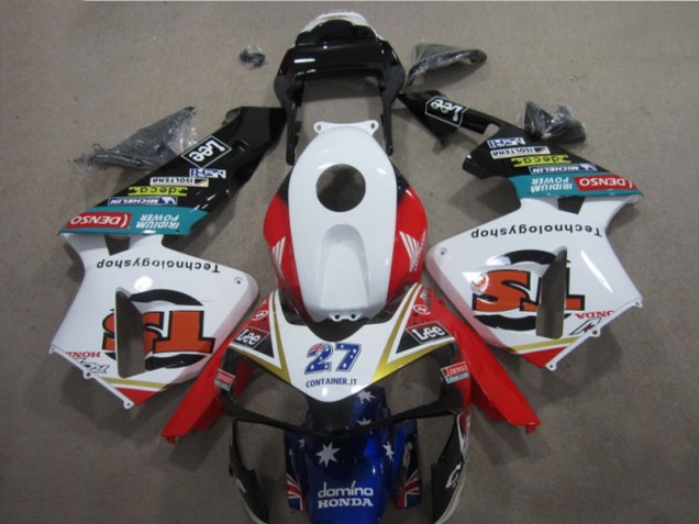Inexpensive 2005-2006 White Red Blue Lee 27 Honda CBR600RR Moto Fairings Inexpensive 2005-2006 White Red Blue Lee 27 Honda CBR600RR Moto Fairings