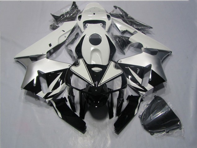 Inexpensive 2005-2006 Black White Honda CBR600RR Motorcycle Fairings Inexpensive 2005-2006 Black White Honda CBR600RR Motorcycle Fairings