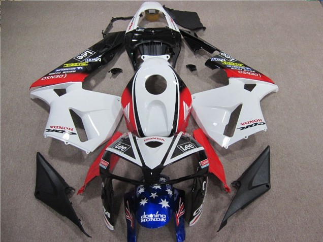 Inexpensive 2005-2006 White Red Blue Lee Honda CBR600RR Motorbike Fairing Inexpensive 2005-2006 White Red Blue Lee Honda CBR600RR Motorbike Fairing