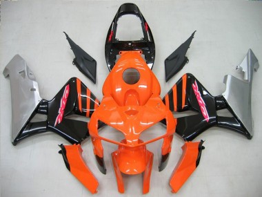 Inexpensive 2005-2006 Orange Black Honda CBR600RR Motorcycle Fairing
