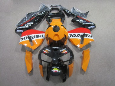 Inexpensive 2005-2006 Orange Black Repsol Honda CBR600RR Motorcyle Fairings