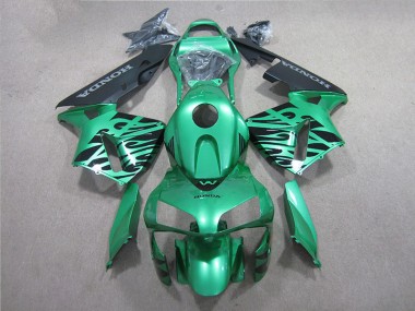 Inexpensive 2005-2006 Green Black Honda CBR600RR Motorcycle Fairings Kit