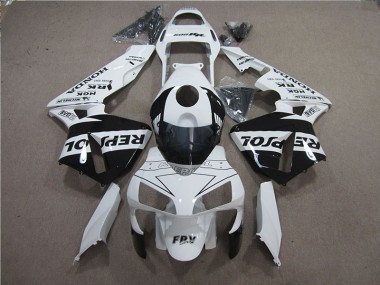 Inexpensive 2005-2006 White Black Repsol Honda CBR600RR Motorcylce Fairings