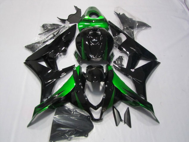 Inexpensive 2007-2008 Black Green Honda CBR600RR Motorcycle Replacement Fairings