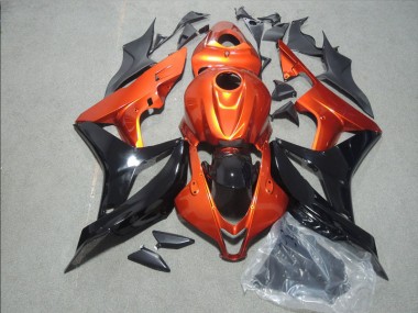 Inexpensive 2007-2008 Orange Black Honda CBR600RR Motorbike Fairing