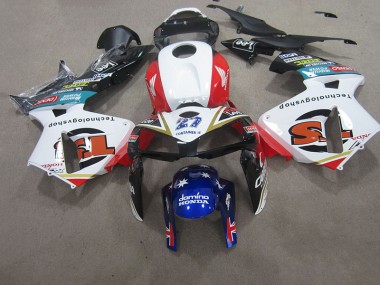 Inexpensive 2007-2008 White Red Blue Honda CBR600RR Motorcycle Fairings Kit