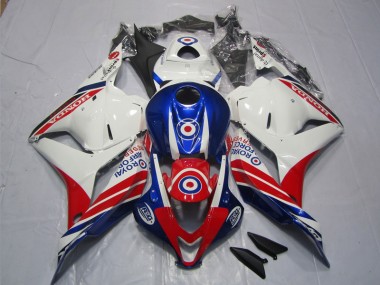 Inexpensive 2009-2012 White Blue Red Honda CBR600RR Motorcycle Fairing Kits
