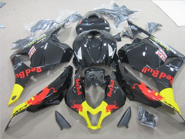 Inexpensive 2009-2012 Black Yellow Red Bull Honda CBR600RR Motorbike Fairings