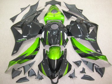 Inexpensive 2009-2012 Black Green Honda CBR600RR Bike Fairing Kit