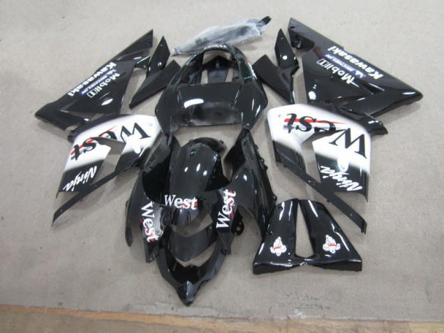 Inexpensive 2003-2005 Black West Ninja Kawasaki ZX10R Motorbike Fairing Kits Inexpensive 2003-2005 Black West Ninja Kawasaki ZX10R Motorbike Fairing Kits