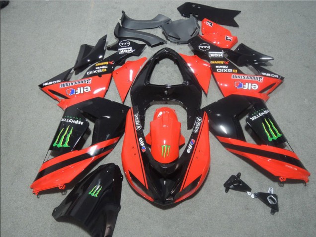 Inexpensive 2006-2007 Black Red Touch4 Monster Kawasaki ZX10R Motorbike Fairing Inexpensive 2006-2007 Black Red Touch4 Monster Kawasaki ZX10R Motorbike Fairing