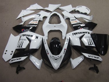 Inexpensive 2006-2007 White Touch4 Monster Kawasaki ZX10R Bike Fairing Kit
