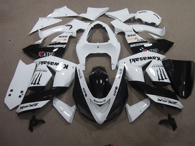 Inexpensive 2006-2007 White Touch4 Monster Kawasaki ZX10R Bike Fairing Kit Inexpensive 2006-2007 White Touch4 Monster Kawasaki ZX10R Bike Fairing Kit