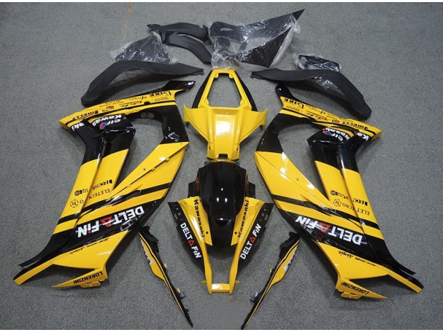 Inexpensive 2011-2015 Yellow Black Delt Fin Kawasaki ZX10R Motorcycle Bodywork Inexpensive 2011-2015 Yellow Black Delt Fin Kawasaki ZX10R Motorcycle Bodywork