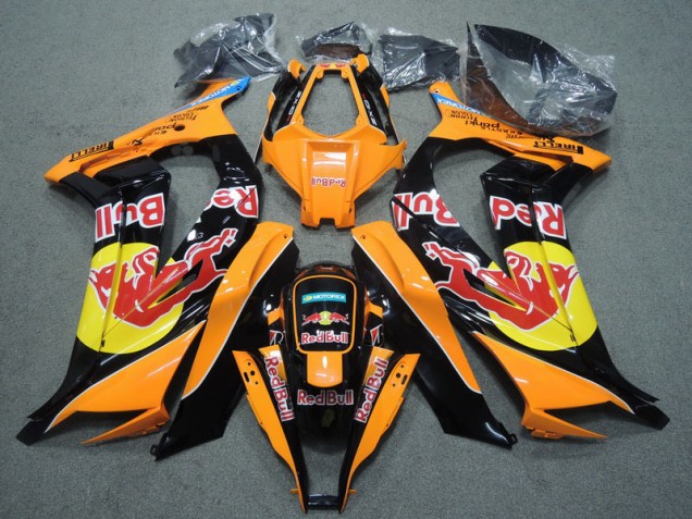 Inexpensive 2011-2015 Black Orange Red Bull Kawasaki ZX10R Replacement Fairings Inexpensive 2011-2015 Black Orange Red Bull Kawasaki ZX10R Replacement Fairings