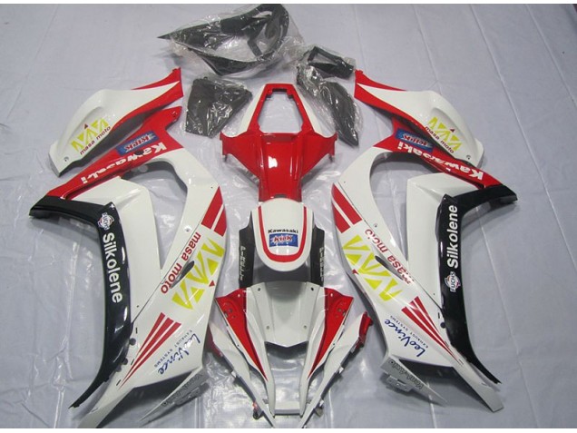 Inexpensive 2011-2015 White Red Silkolene Kawasaki ZX10R Motorcycle Fairings Kit Inexpensive 2011-2015 White Red Silkolene Kawasaki ZX10R Motorcycle Fairings Kit