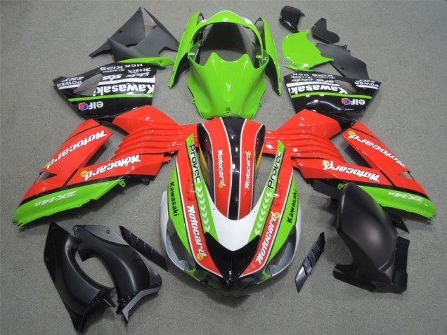 Inexpensive 2006-2011 Red Green Motocard Kawasaki ZX14R ZZR1400 Bike Fairing Inexpensive 2006-2011 Red Green Motocard Kawasaki ZX14R ZZR1400 Bike Fairing