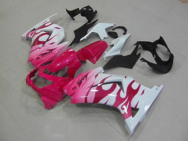 Inexpensive 2008-2012 Pink White Kawasaki ZX250R Bike Fairings Inexpensive 2008-2012 Pink White Kawasaki ZX250R Bike Fairings